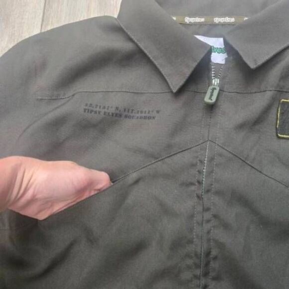 Tipsy Elves Squadron Pilot one piece outfit size large (maybe xl too) green, poc - Picture 7 of 15